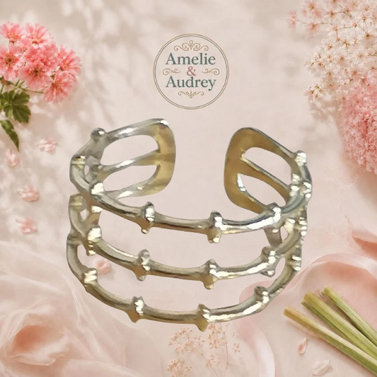 Clara bague femme en acier inoxydable ajustable