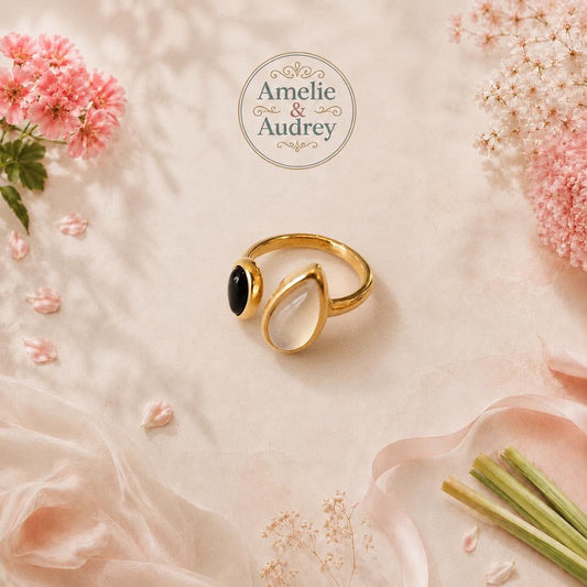 Amanda, bague femme, acier inoxydable