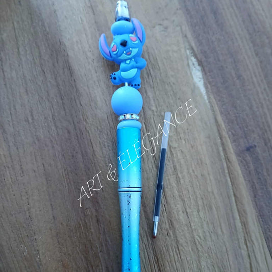 💙 Stylo Artisanal – Stitch Pailleté