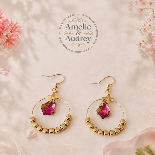 Tania boucles d oreilles acier inoxydable fait main