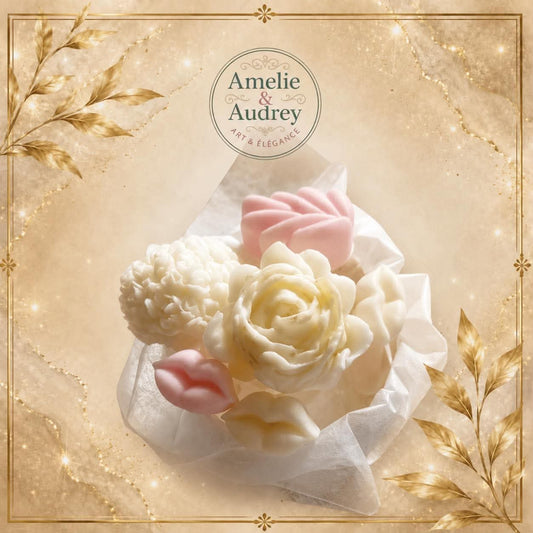 Bouquet de Fondants Parfumés Fait Main – 6 Fondants Cire de Soja