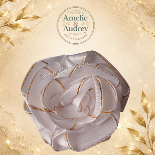 Rose en satin fait main