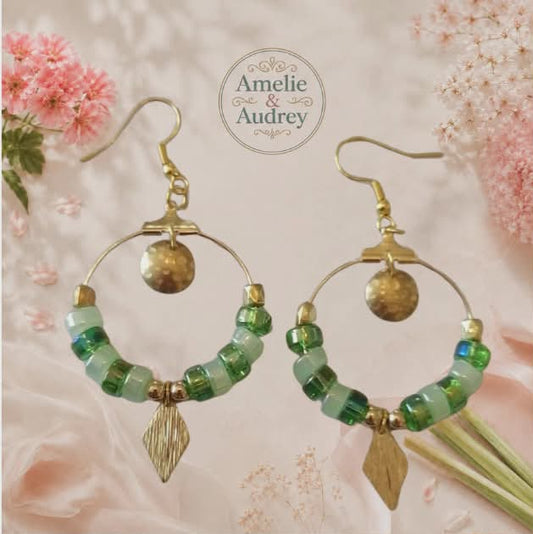 Virginie boucles d'oreilles acier inoxydable fait main