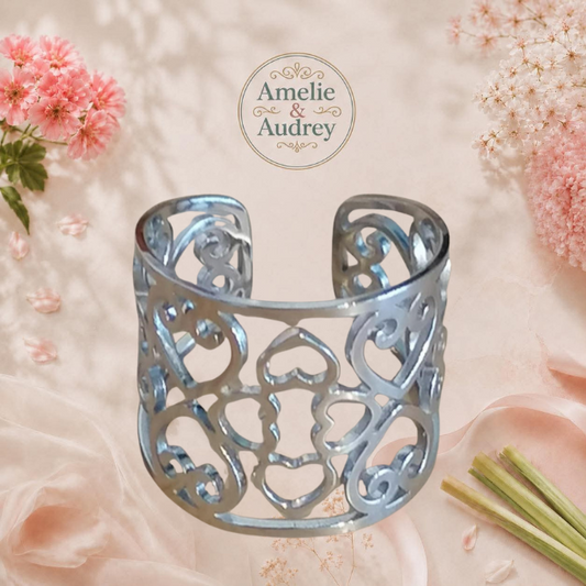 Vanessa bague femme acier inoxydable ajustable