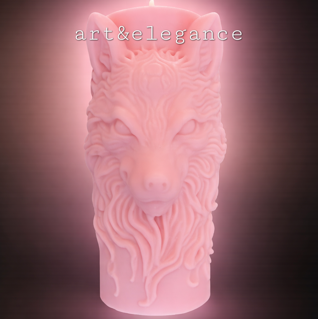 Bougie parfumée fait main loup