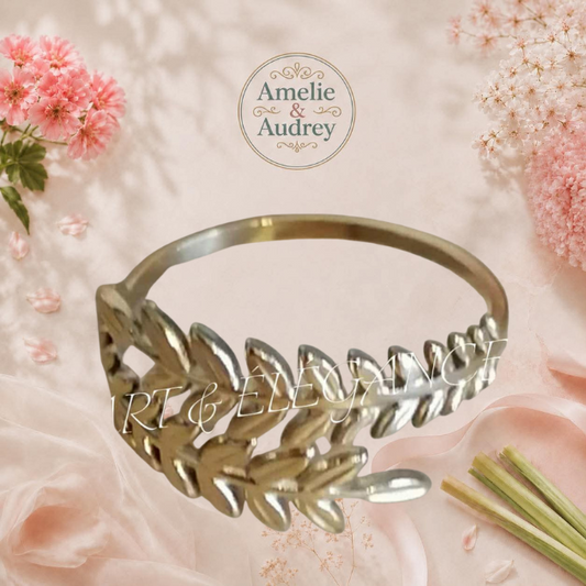 Camille Symbole d'Élégance Naturelle bague femme acier inoxydable ajustable