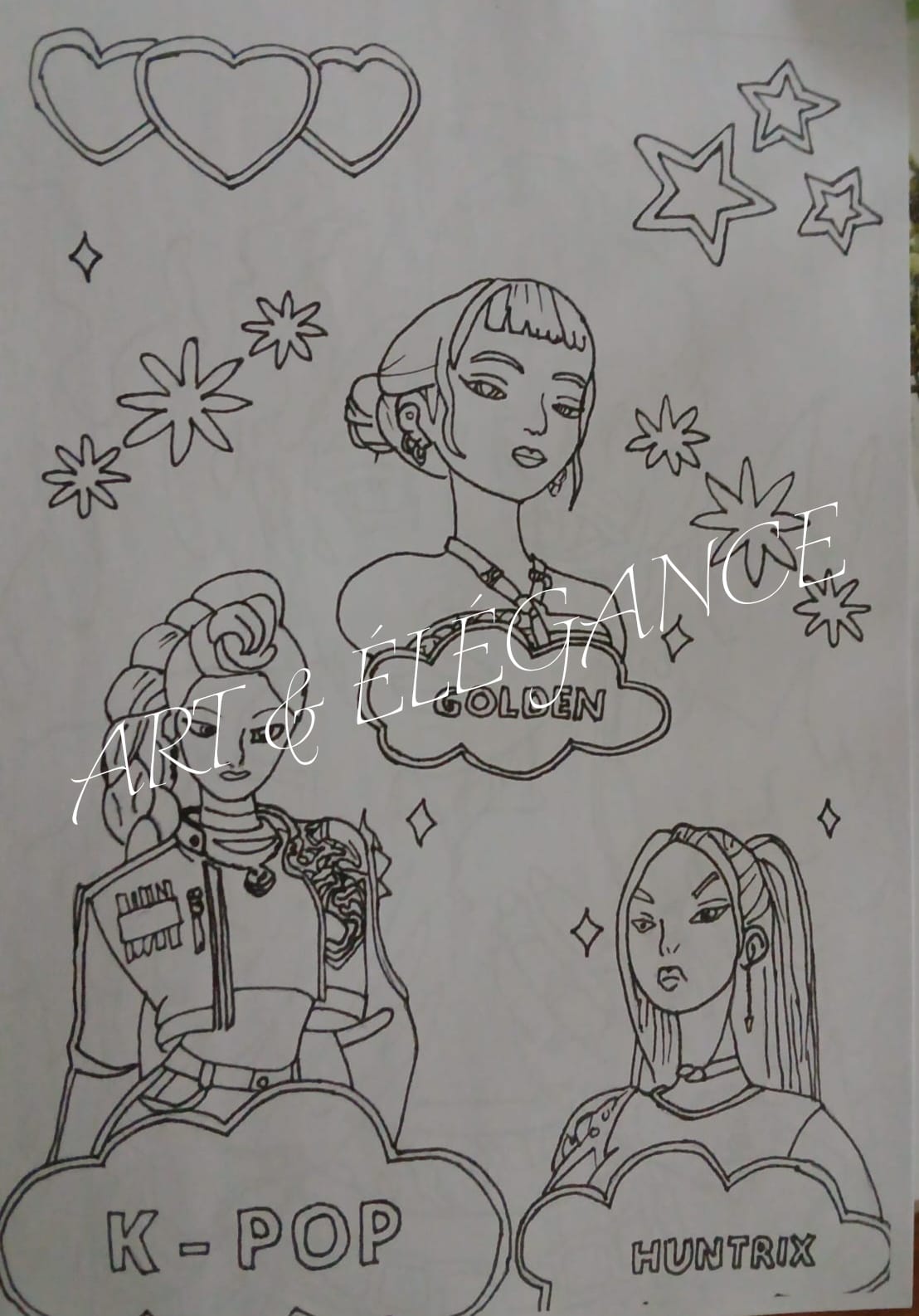 Coloriage artisanal kpop