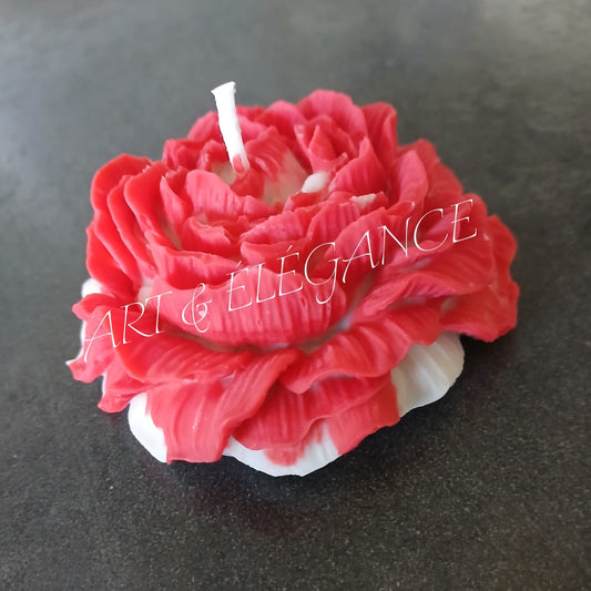 🌹 Bougie décorative artisanale – Rose d’amour & d’énergie positive 🌹