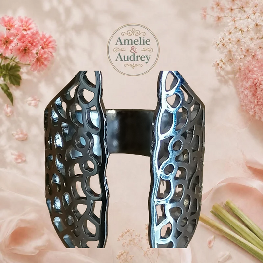 Flora bague femme acier inoxydable ajustable