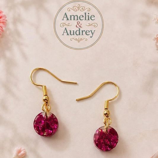 Boucles d'Oreilles Dona – Acier Inoxydable & Résine, Design Sobre & Artisanal