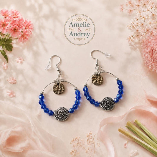 Boucles d'Oreilles Béatrice – Acier Inoxydable, Création Artisanale Fait Main