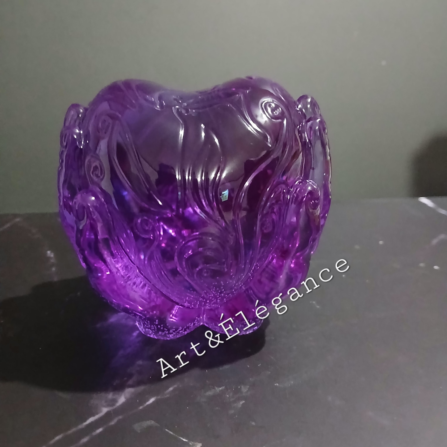 💜Résine faite main main cœur💜