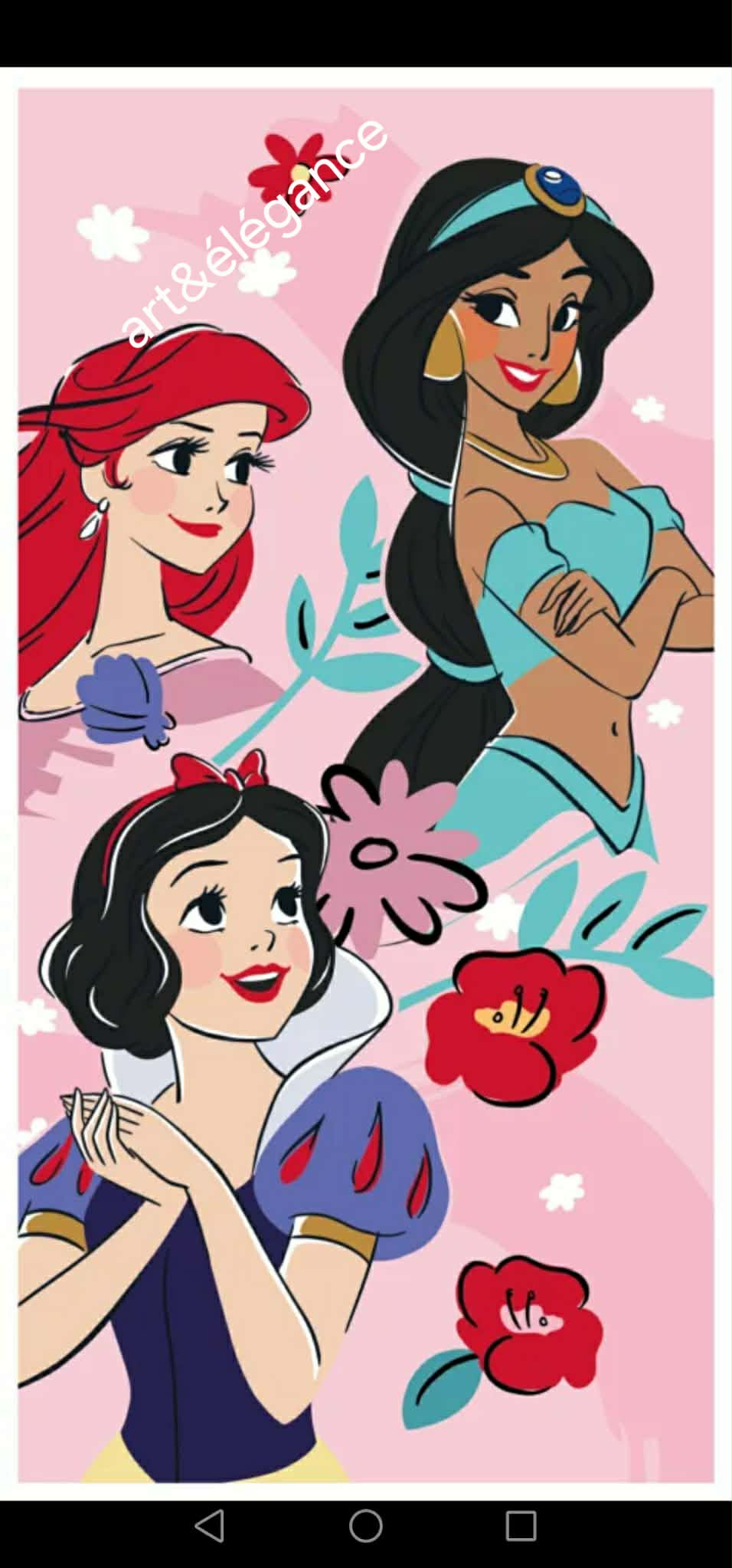 Serviette princesses dysney