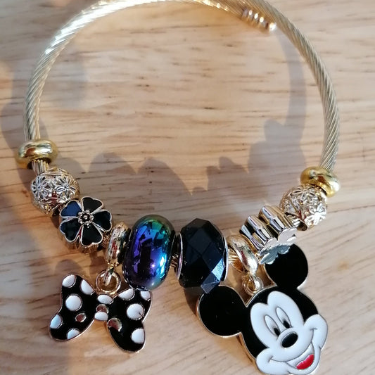 ✨🎀 Joncs Minnie & Mickey en acier inoxydable 🎀✨