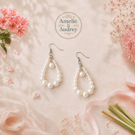 Angélique boucles d'oreilles acier inoxydable fait main