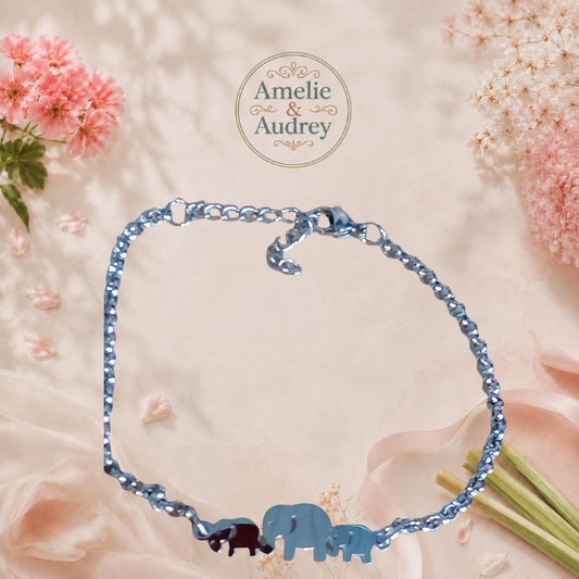 Éléphant bracelet acier inoxydable