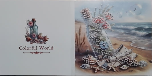 Carte bouteille fleur