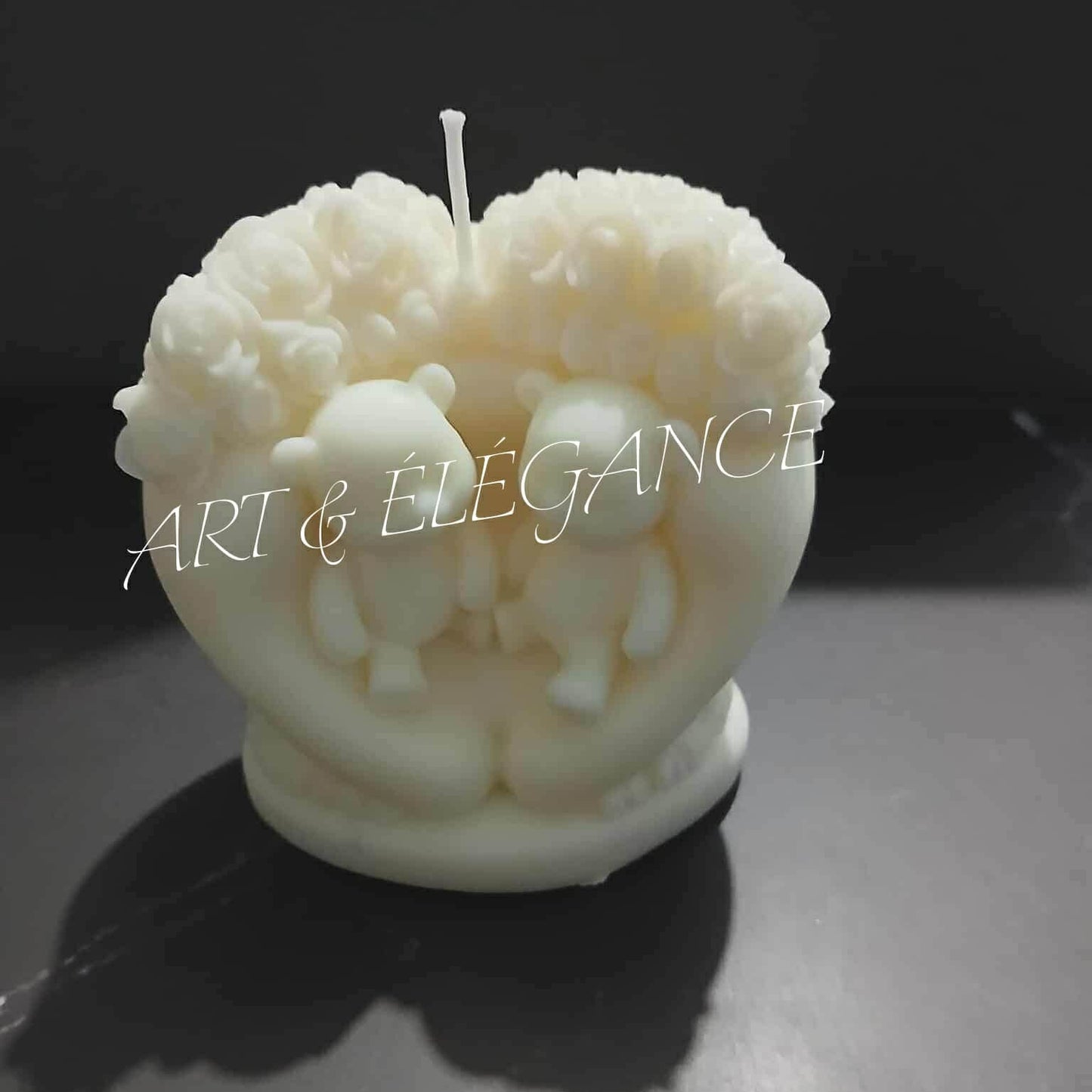 🤍🐻Bougie fait main ourson love🐻🤍