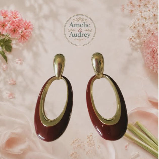 Clémentine boucles d'oreilles, acier inoxydable