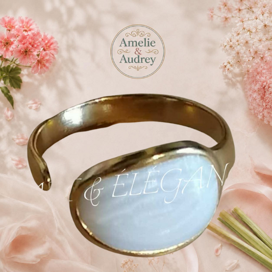 💛 Fabienne Élégance Dorée 💛bague femme acier inoxydable ajustable