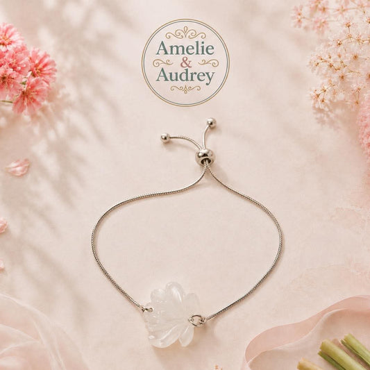 Loanne bracelet acier inoxydable lotus en résine fait main