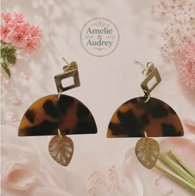 Ania boucles d'oreilles acier inoxydable fait main