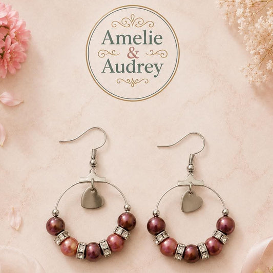 Capucine boucles d'oreilles en acier inoxydable fait main