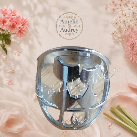 🐾 Cristianne Duo de Chats en Argent 🐾bague femme acier inoxydable ajustable