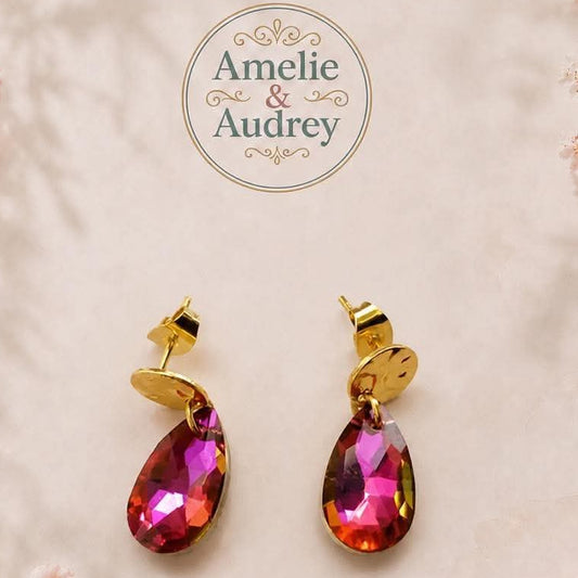 Tina boucles d’oreilles acier inoxydable fait main