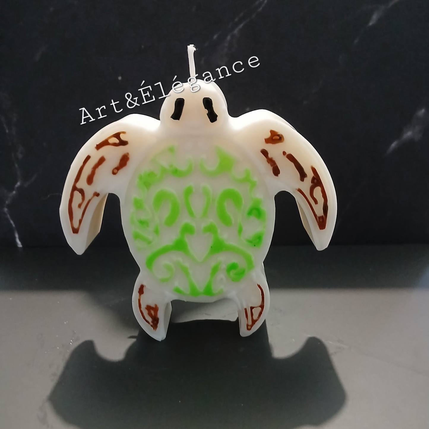 Bougie fait main tortue