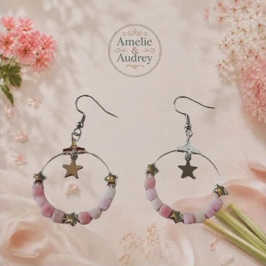 Annette boucles d oreilles en acier inoxydable fait main