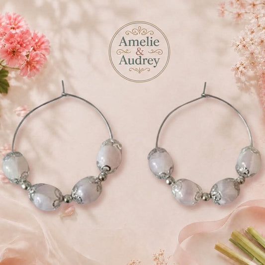 Olivia boucles d oreilles acier inoxydable fait main