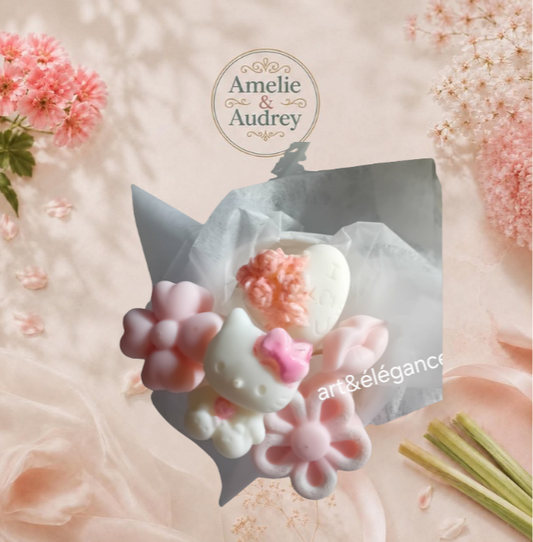 Bouquet fondant parfumé fait main hello kitty
