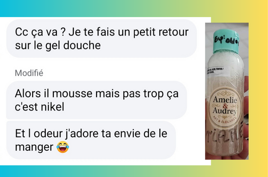 Retour client sur gel douche tiare