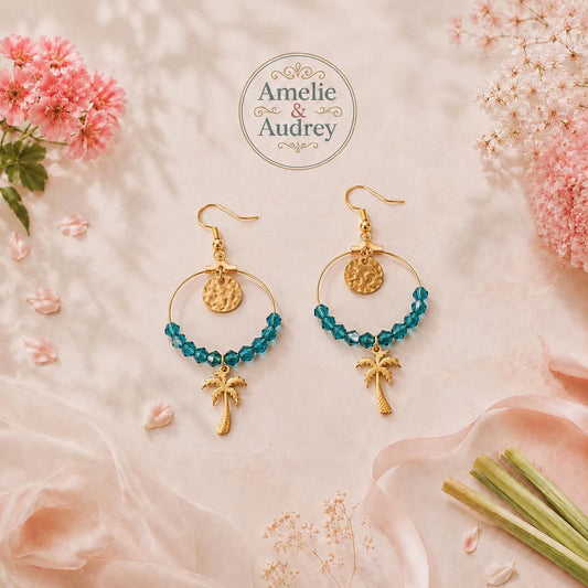 Pamela boucles d'oreilles acier inoxydable fait main