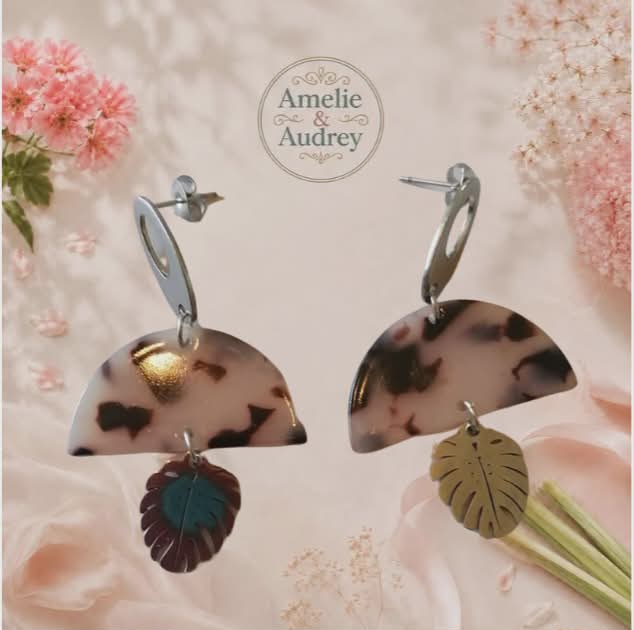 Ania boucles d'oreilles acier inoxydable fait main