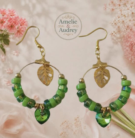 Rita Boucles d'oreilles acier inoxydable fait main