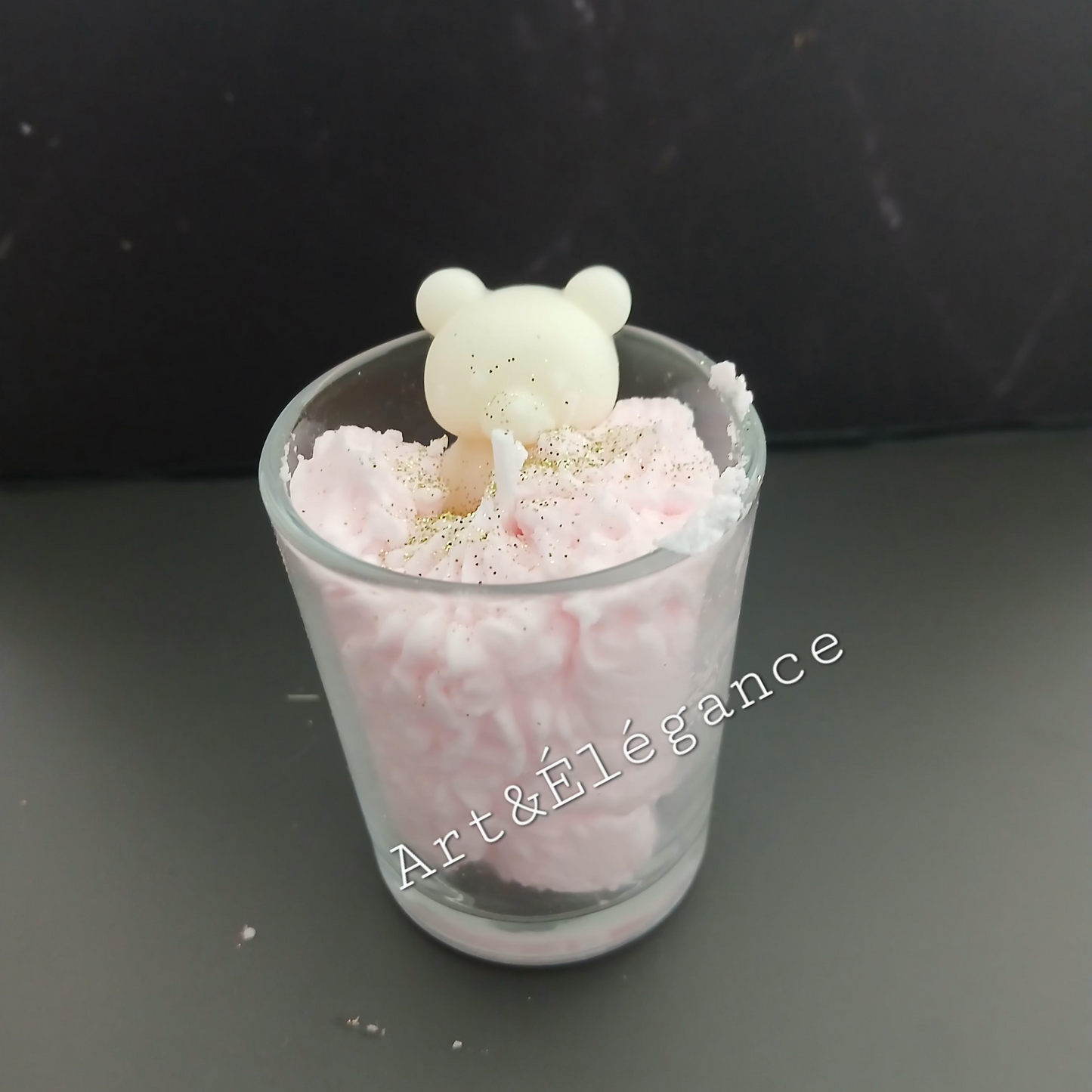 ✨Bougie fouettée fait main verrine✨