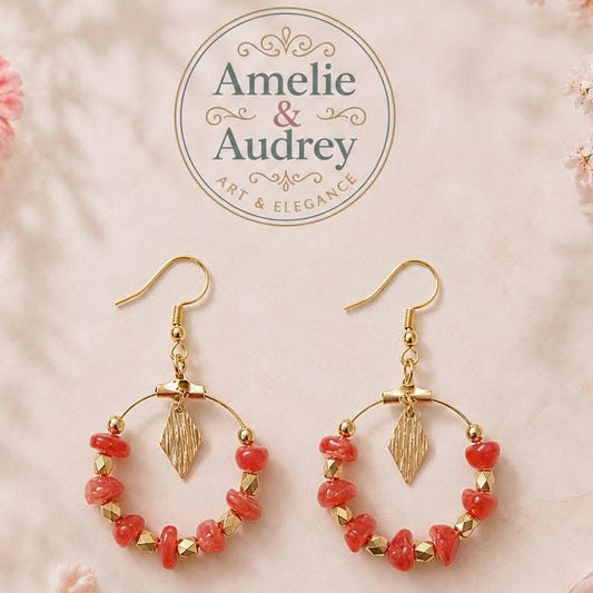 Paula boucles d'oreilles en acier inoxydable fait main