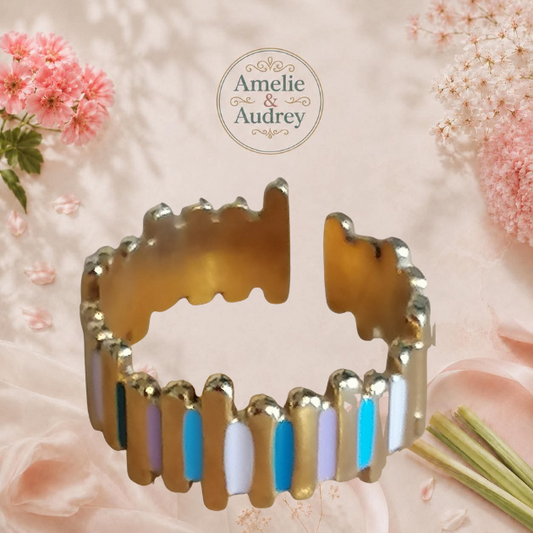 Iris bague femme acier inoxydable ajustable