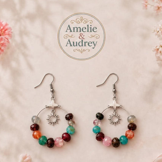 Solene boucles d oreilles en acier inoxydable fait main