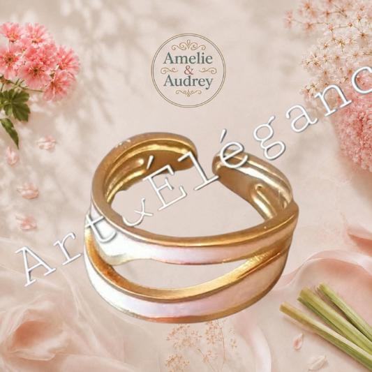 ✨Bague Kim femme acier inoxydable
