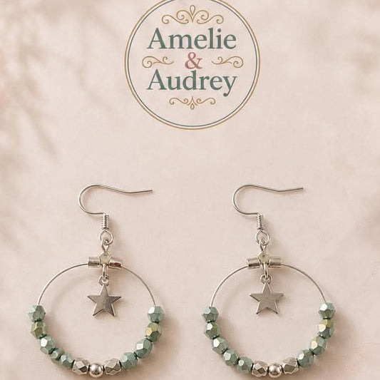 Manon boucles d'oreilles acier inoxydable fait main