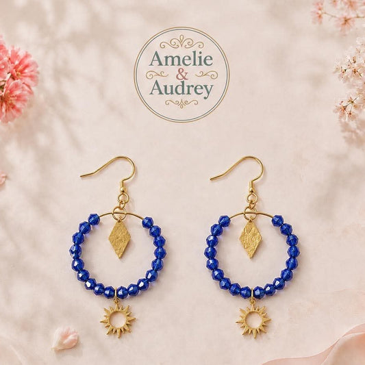 Louise boucles d oreilles en acier inoxydable fait main