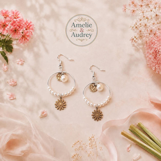 ➿Tania boucles d'oreilles acier inoxydable fait main