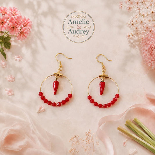 Paloma Boucles d'oreilles acier inoxydable fait main