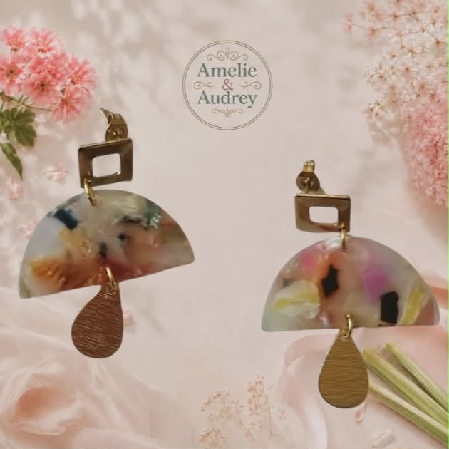 Ania boucles d'oreilles acier inoxydable fait main