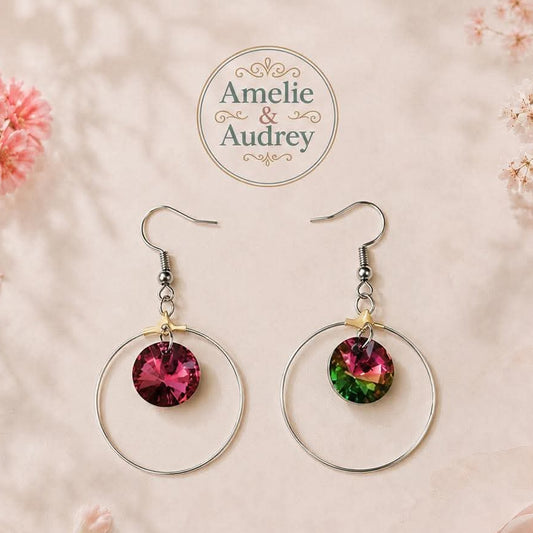 Sonia boucles d oreilles acier inoxydable fait main