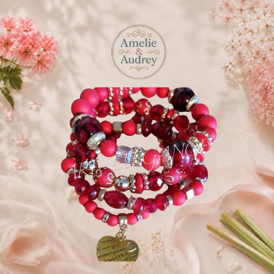 ✨ Dalida "Passion Rouge" – Élégance & Énergie ✨ bracelet
