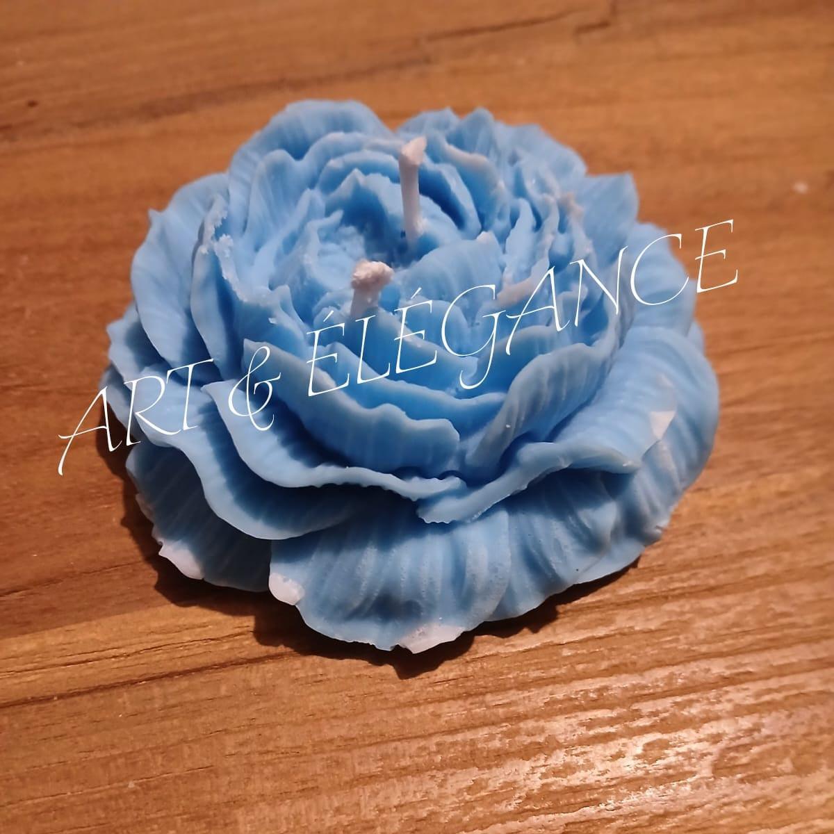 🌸 Bougie Artisanale “Fleur Rose” – Parfum Lavande 70g